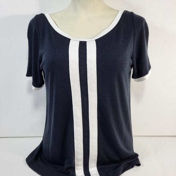 Maeve by Anthropologie Black & White Blouse - Picture 2 of 10